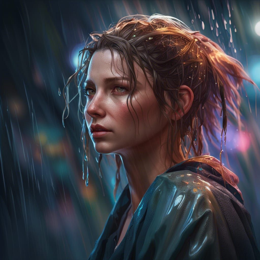 Detailed Portrait of a Girl in Art Nouveau Style