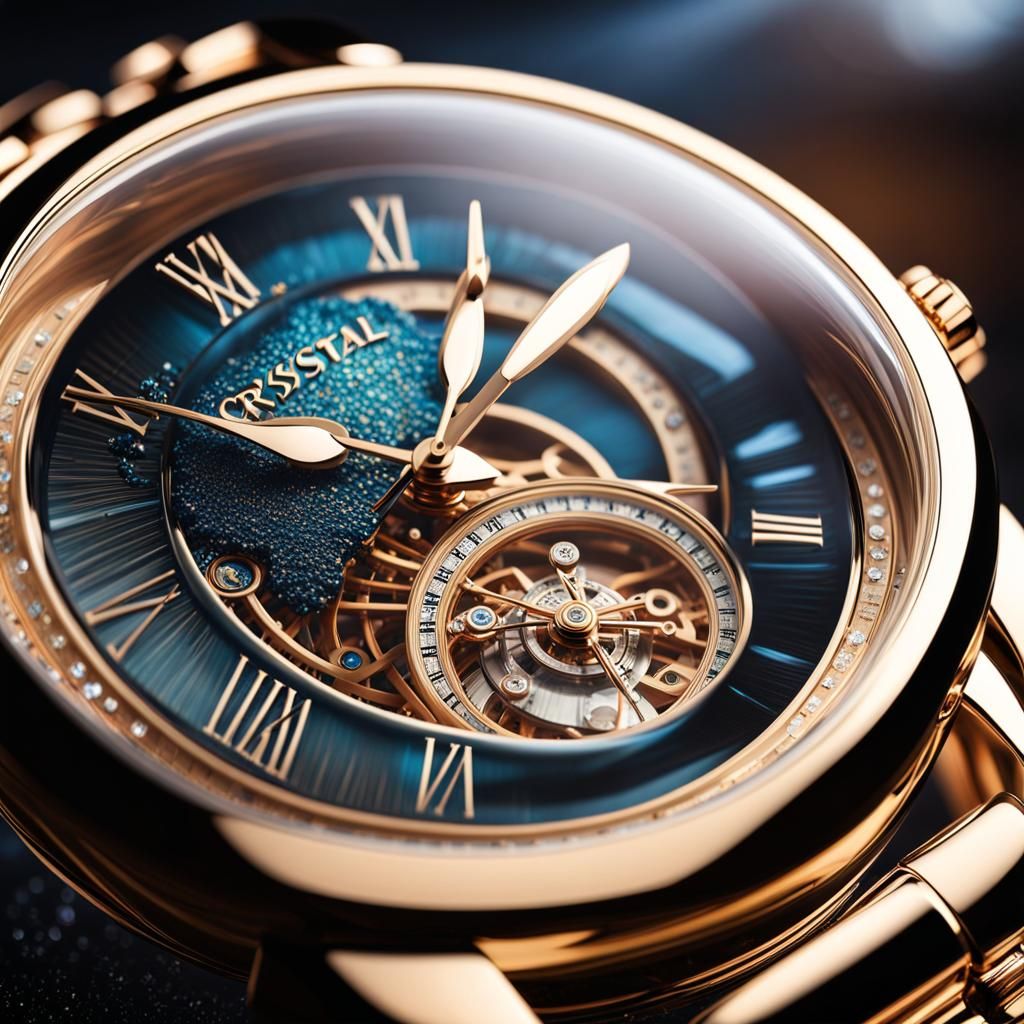 Elegant Crystal Watches with Refracted Light