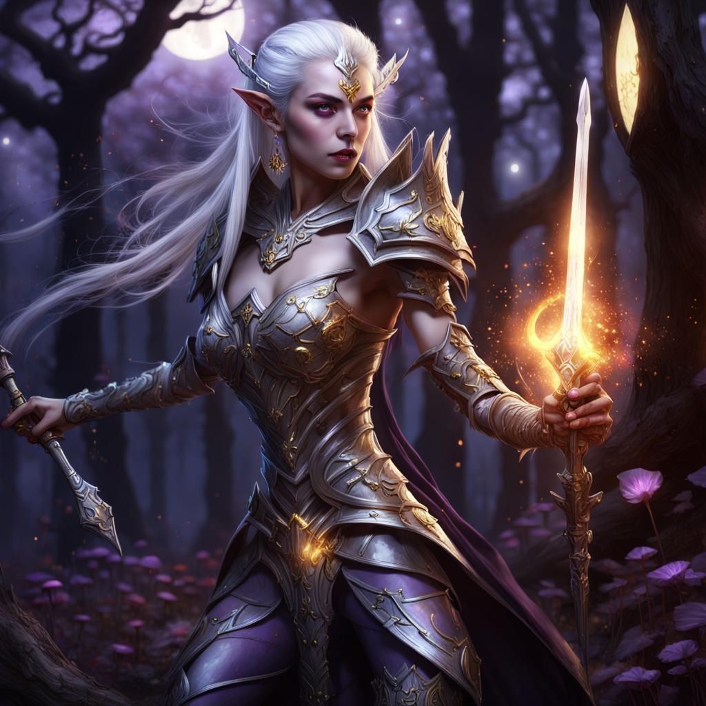 Dark elf casting new sword