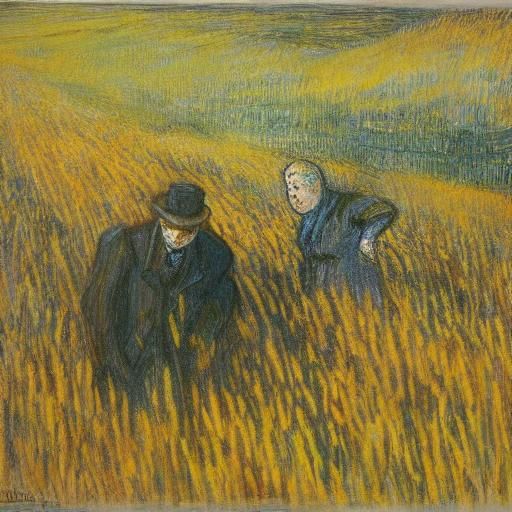 Surreal Wheatfields Inspired by Post-Impressionism