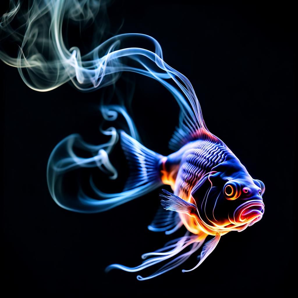 Ethereal Smoke Fish in Fantasy Style