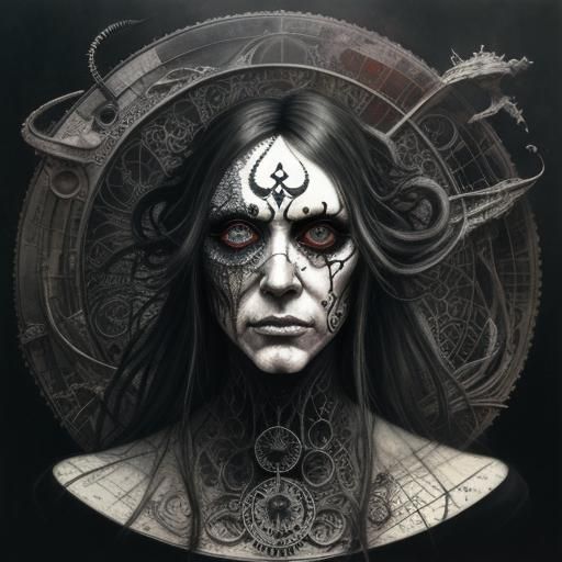 Sickness in Mixed Media Astral Illustration