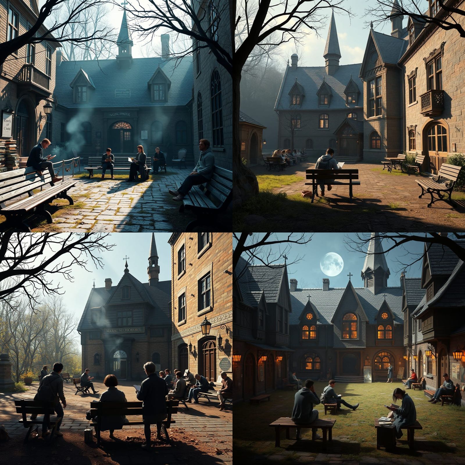 Magic School Break: Youth Practicing Magic in the Yard