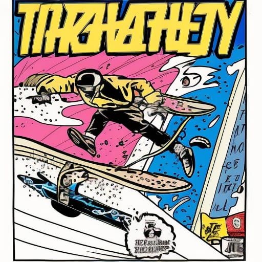 Skateboarding Underground Comix Splash Art