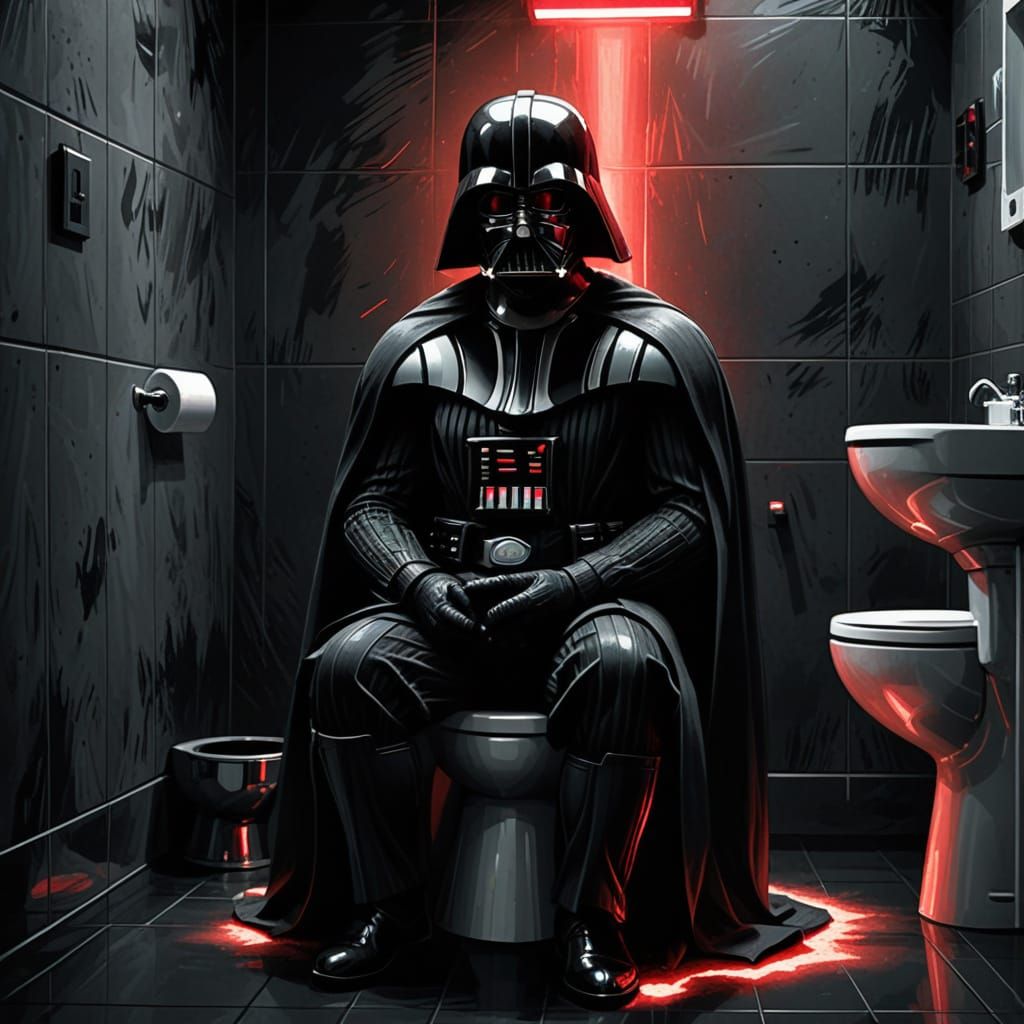 Darth Vader's Constipation: A Dark Comic Illustration