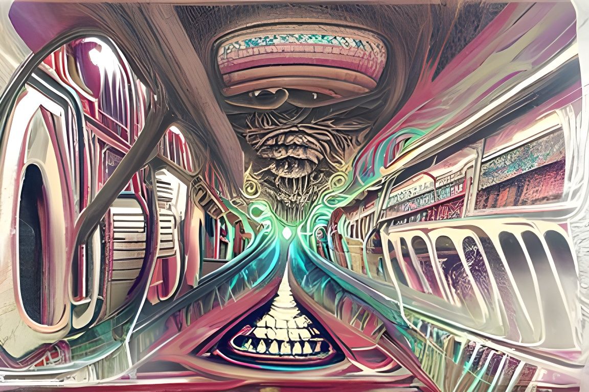 Surreal Landscape in Psychedelic Visionary Style