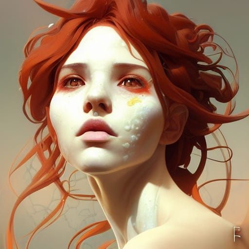 Hyperdetailed Carrot Cake Portrait in Fibonacci Art Style