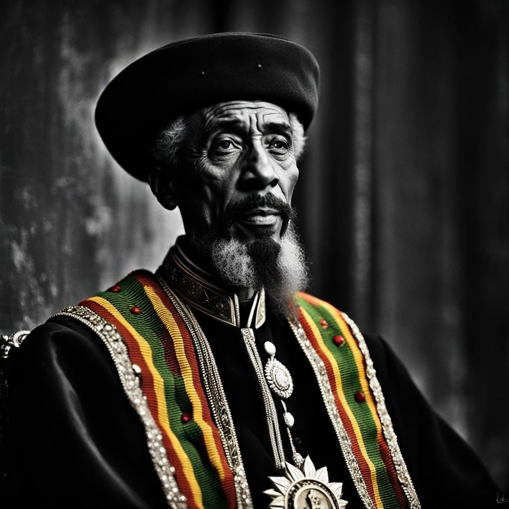 Haile Selassie I: Kirlian Photography Portrait