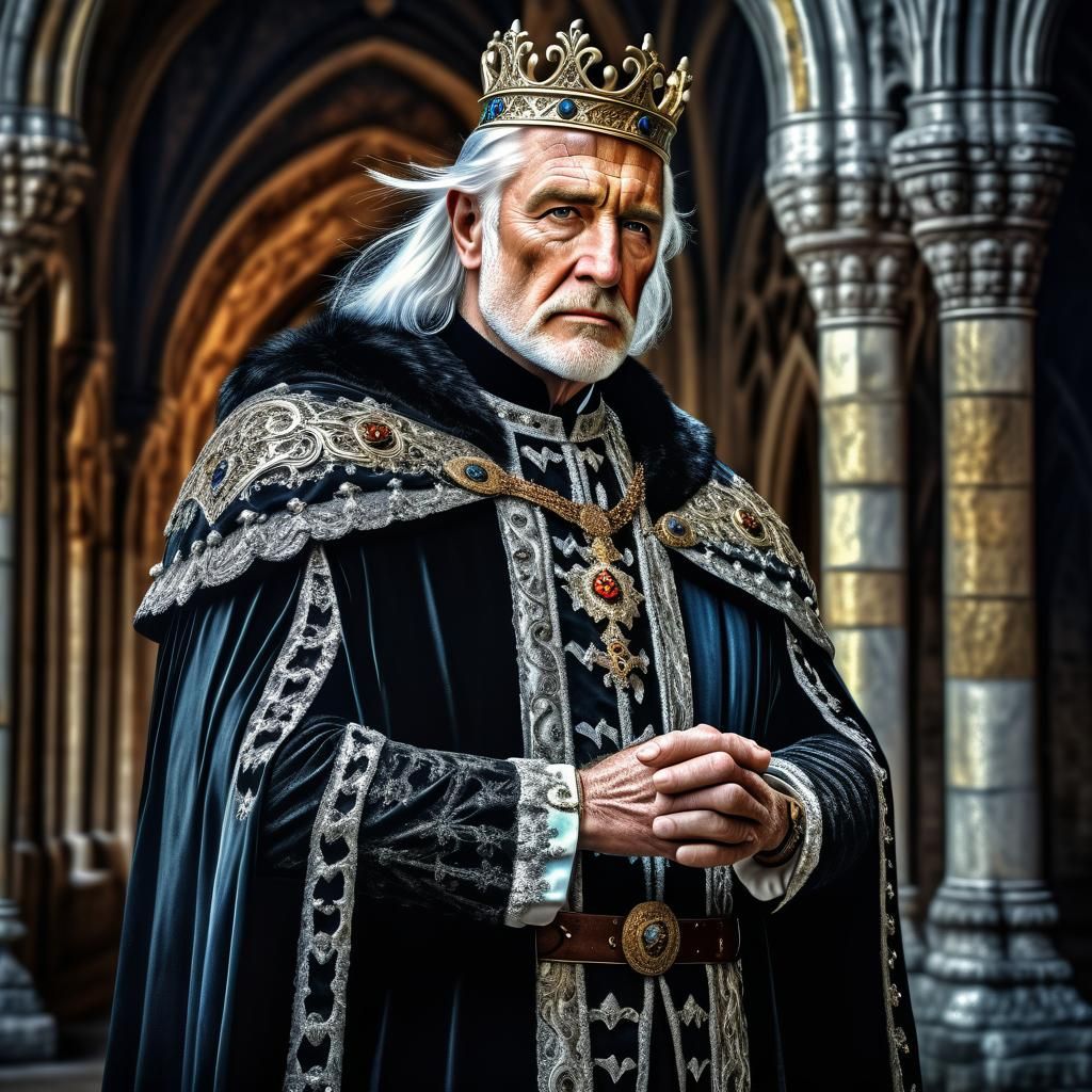 King Arthur in Gothic Style, Detailed Photorealism