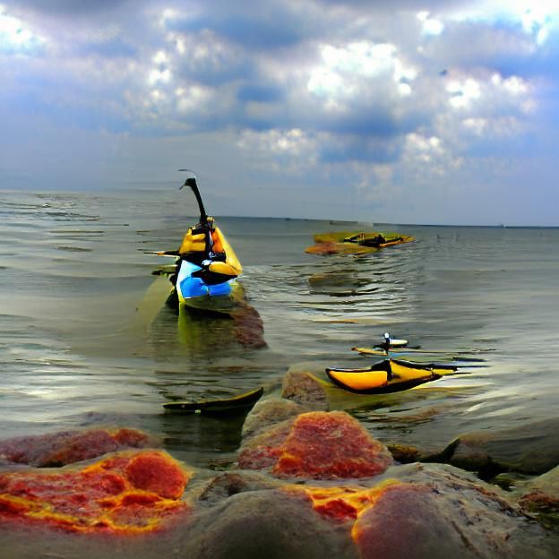 Kayaking Adventure Near a Quiet Shoreline
