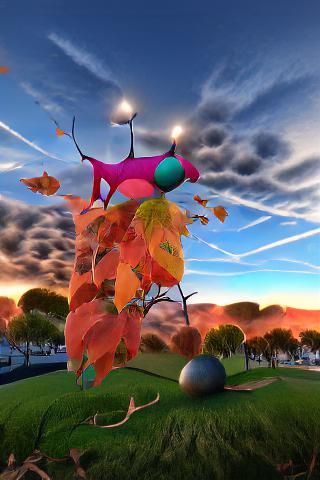 Colorful 8K Surreal Autumn Evening Sky