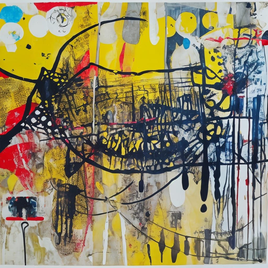 Honey Dripper Grim Reaper in Ensor/Rauschenberg Style