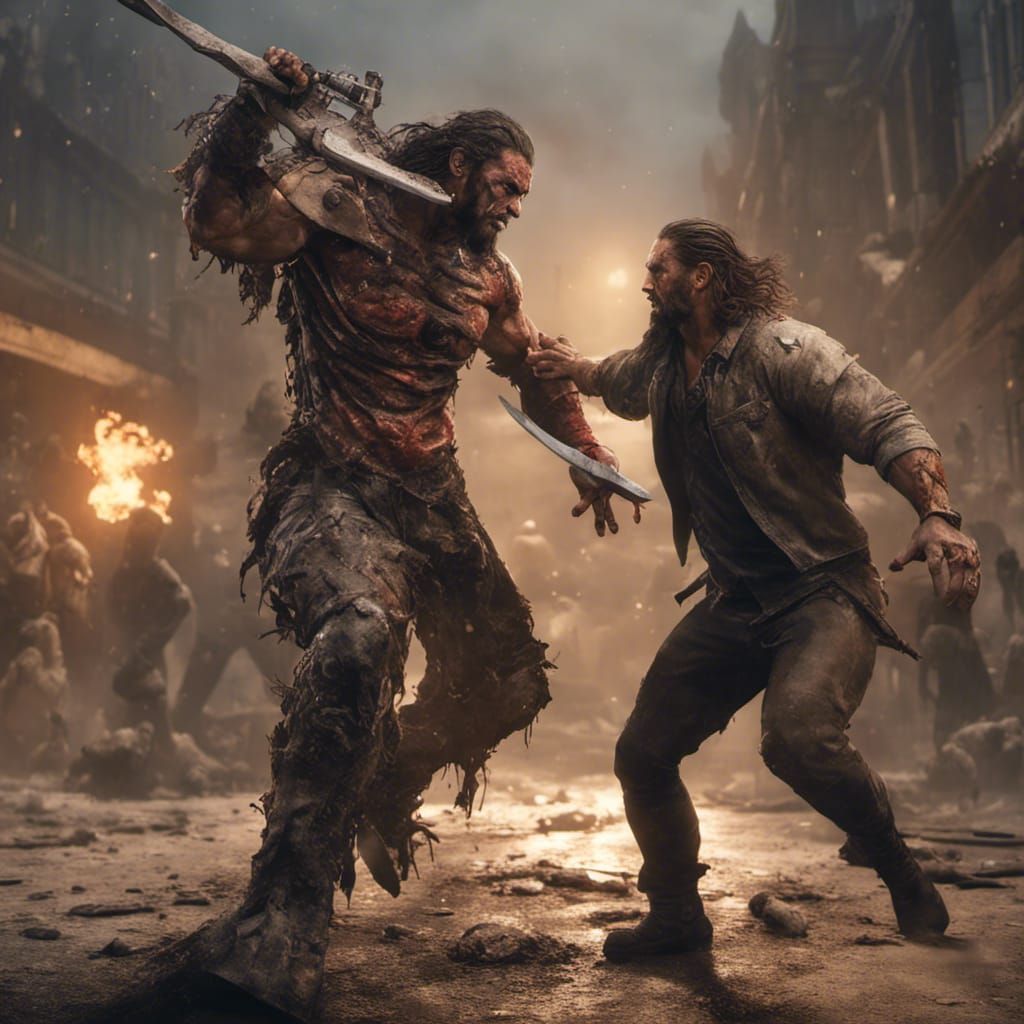 Jason Momoa Zombie Fight: 3D Game Cinematic