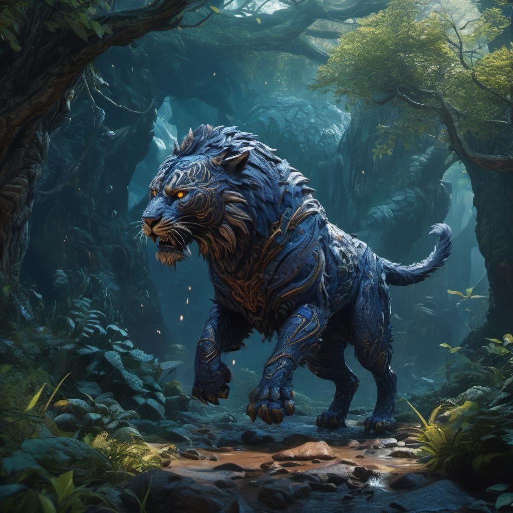 Detailed Wildcat Hunt: Fantasy Concept Art