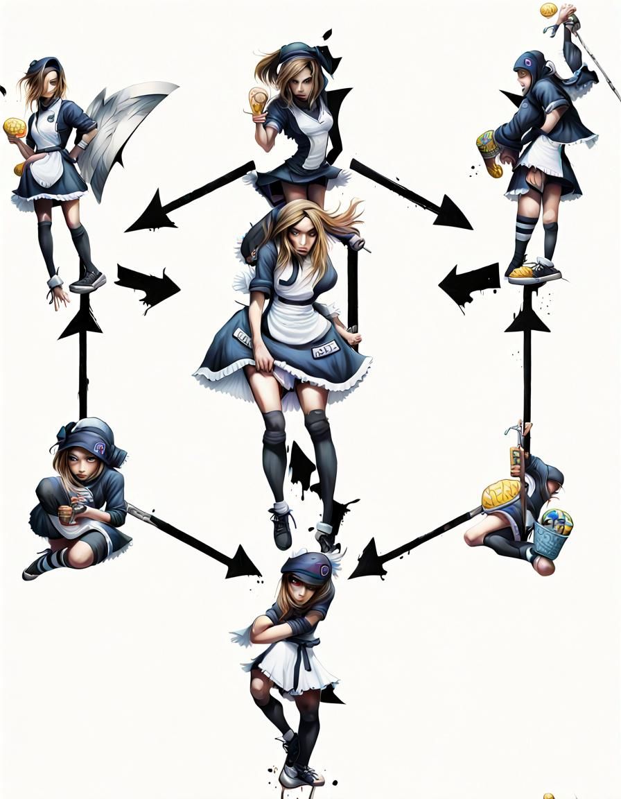 Anime Graffiti Art of Alice Inspired Character