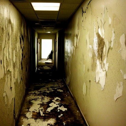 Creepy Hallway Murder Scene: AI-Generated Nightmare