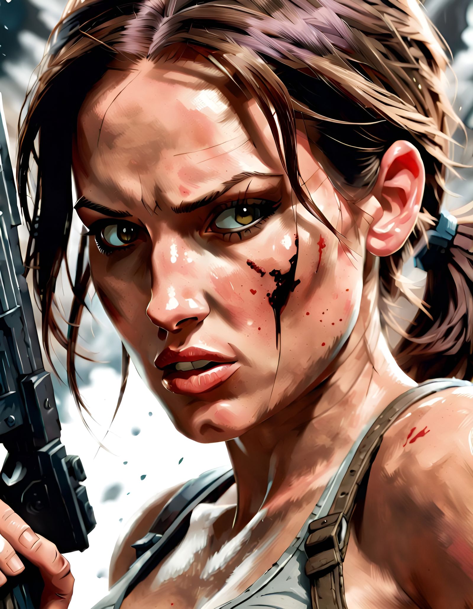 Lara Croft Comic Book Close-Up