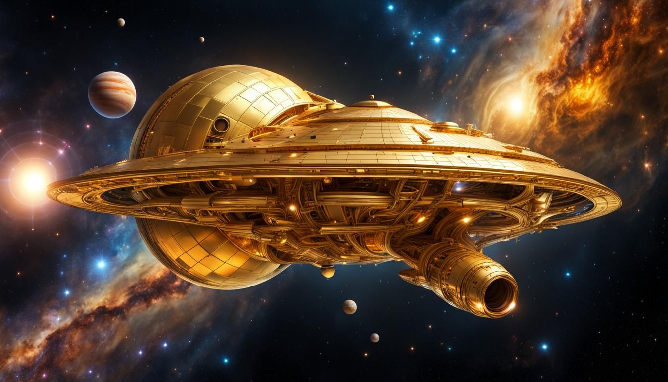 Golden Fibonacci Spaceship Enters New Galaxy