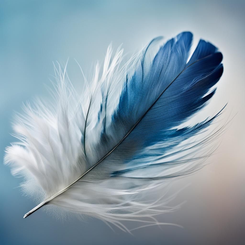 Extreme Close-up of a Floating Feather