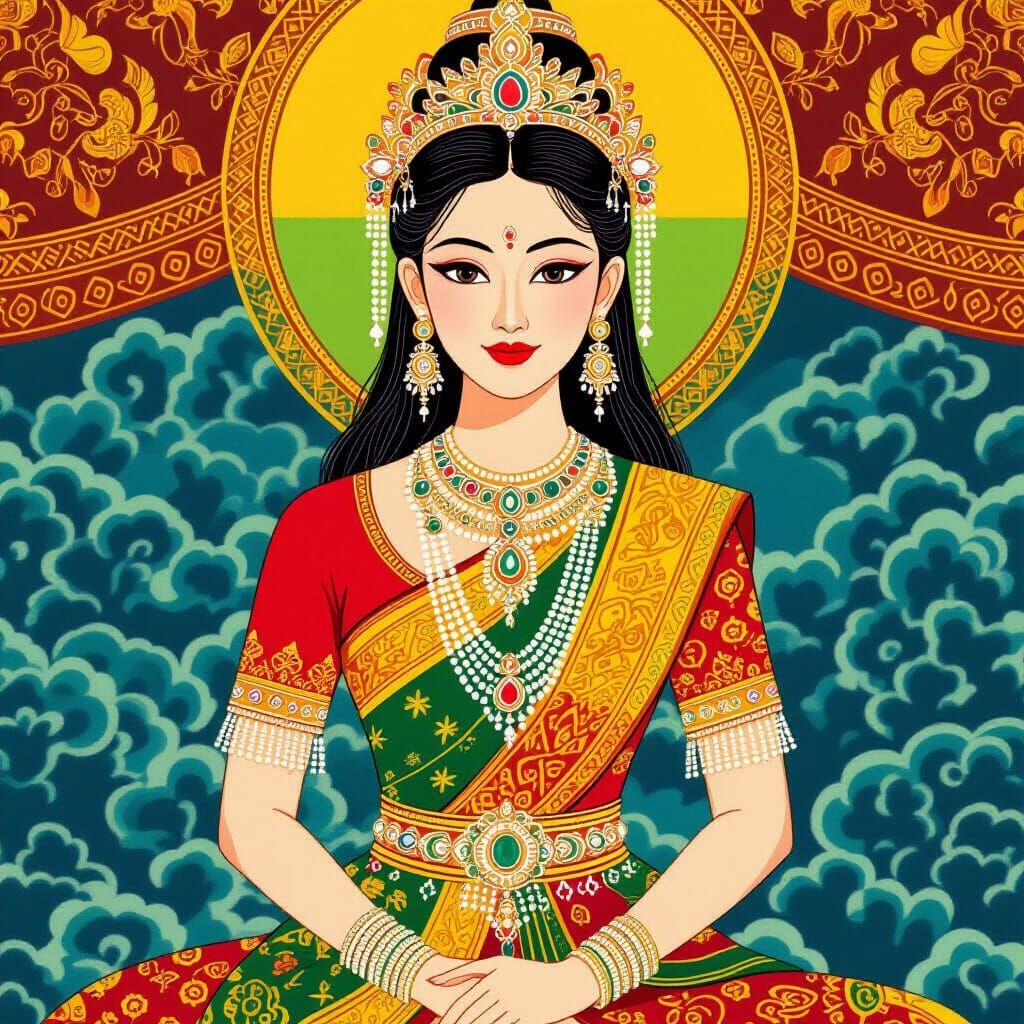 Manimaykhala is the Goddess of the Seas from Myanmar.