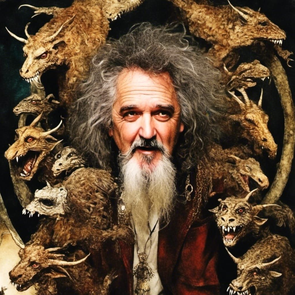 Cryptid Taxidermist Portrait in Visionary Style