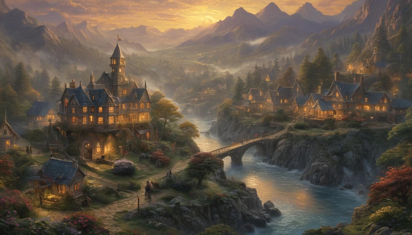 Ethereal Golden Hour Landscape