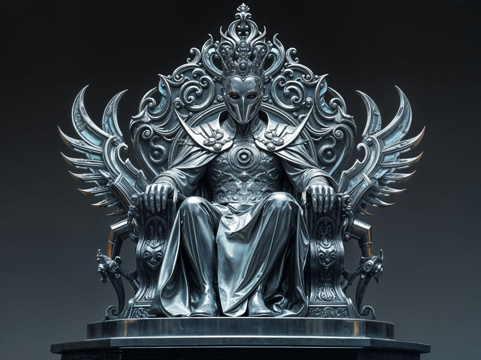 Titanium King in Futuristic Throne