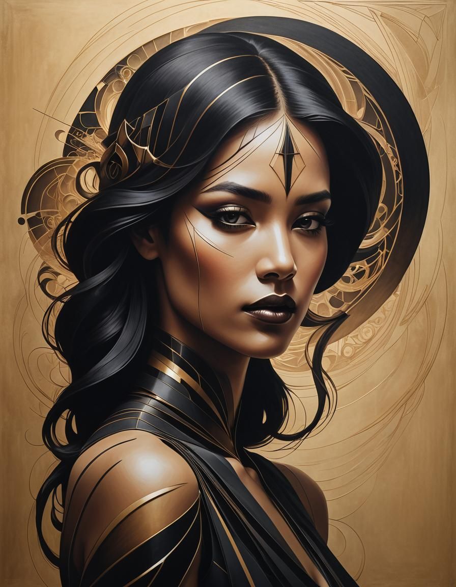 Elegant Woman: Chicano Art Meets Dark Fantasy