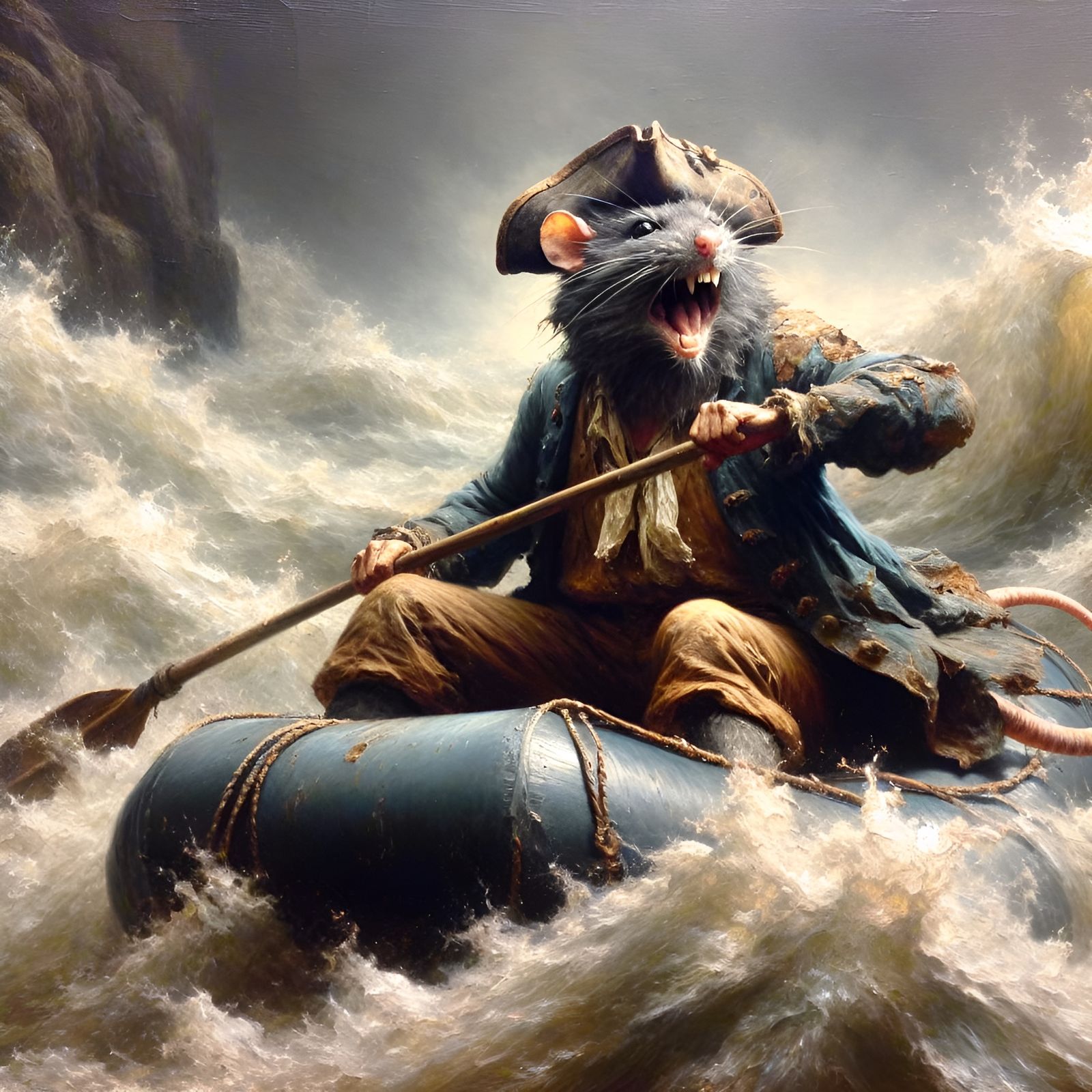 Rat Pirate's Intense River Rapids Journey
