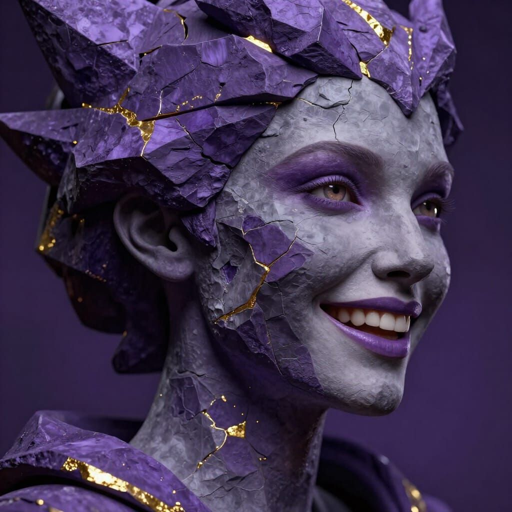 Hyper-Realistic Fantasy Portrait of a Joyful Woman