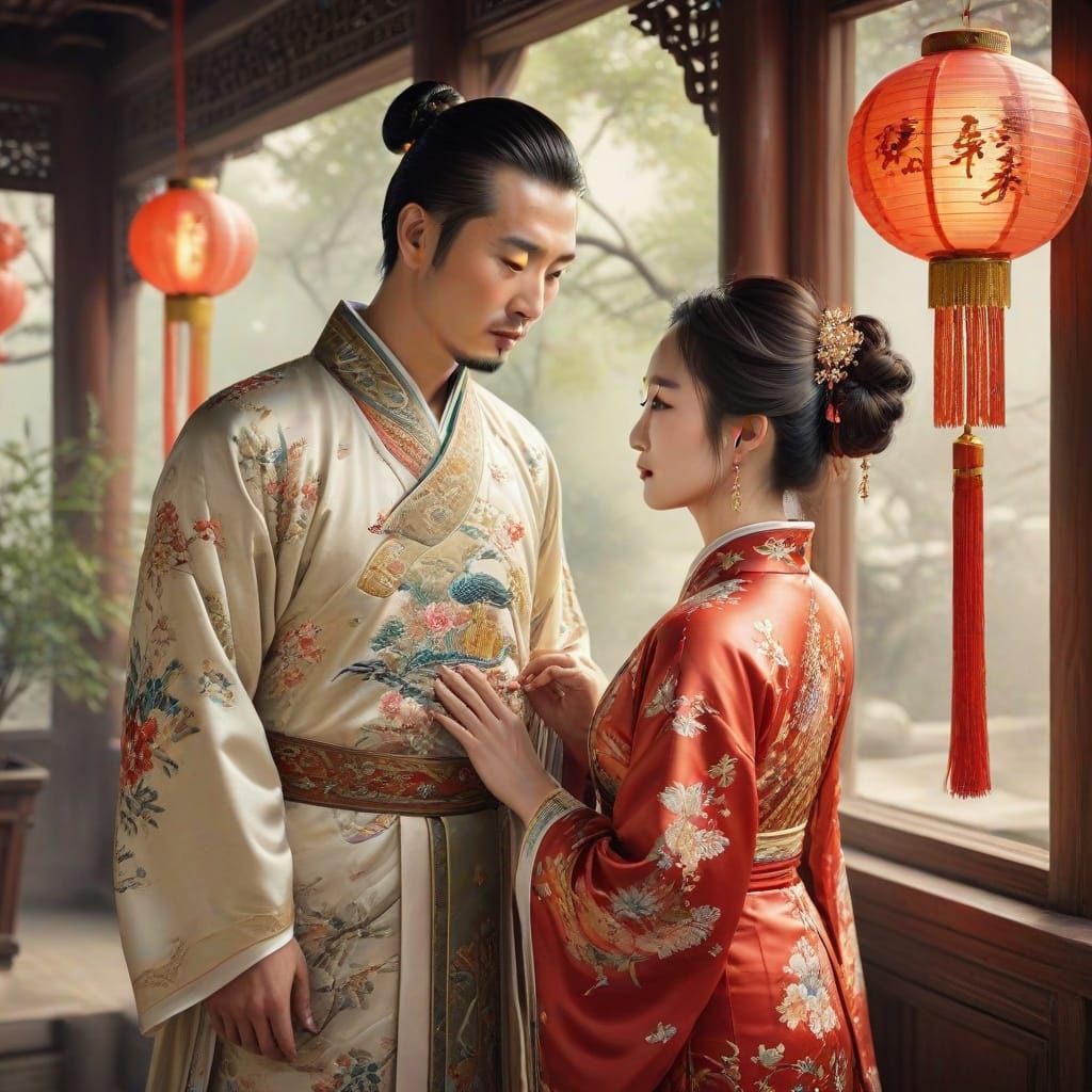 Chinese bride and groom