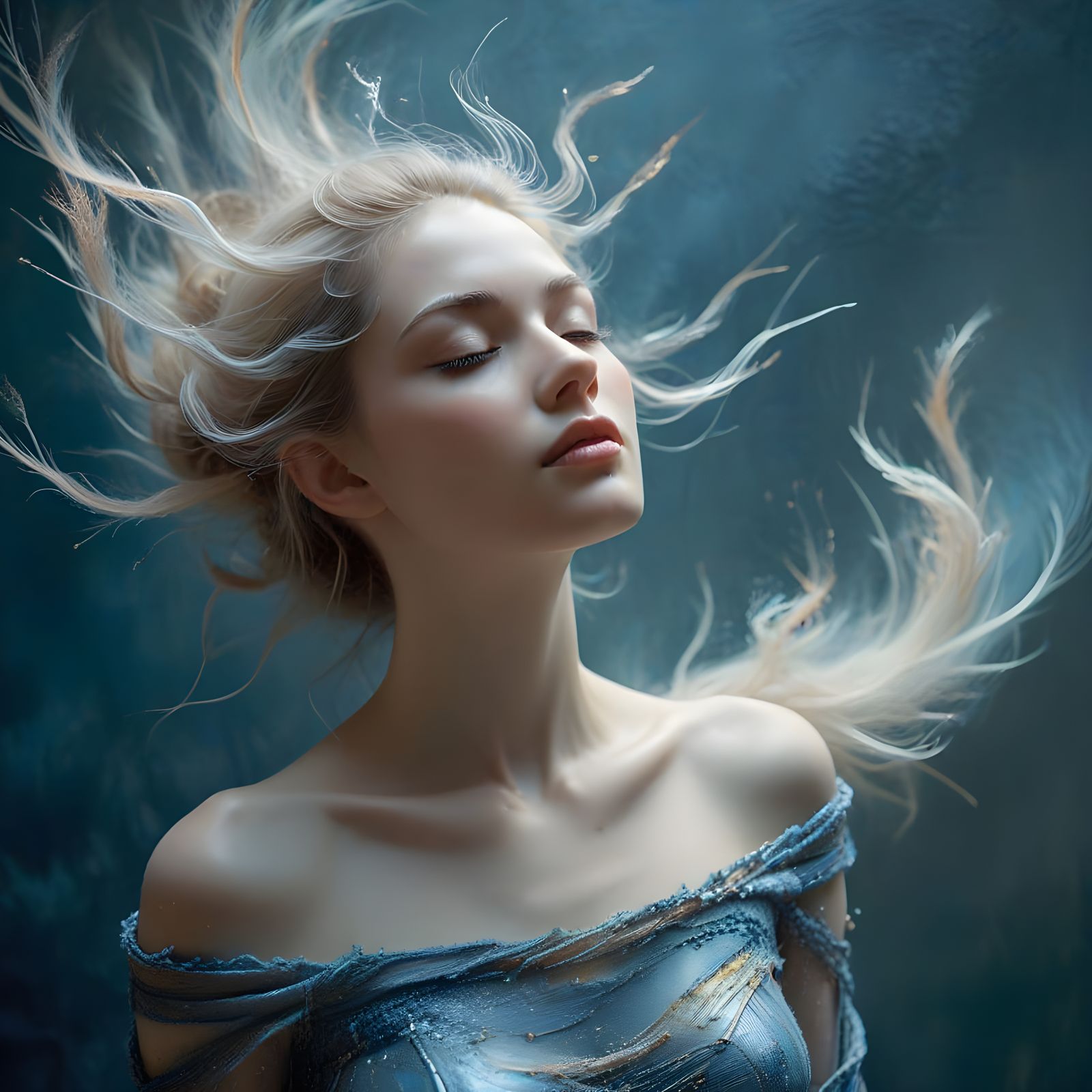 Ethereal Goddess Radiates Soft Celestial Light