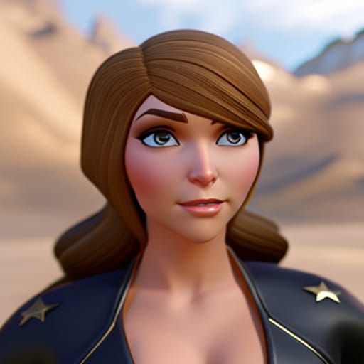 Cartoon Space Pirate Captain in Dynamic Lighting