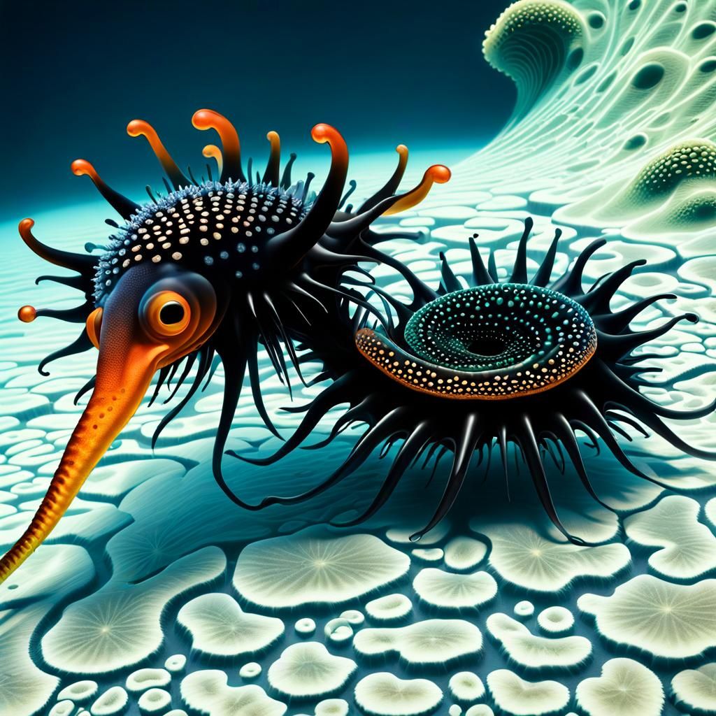 Grotesque Benthic Abomination with Mandelbrot Footprints