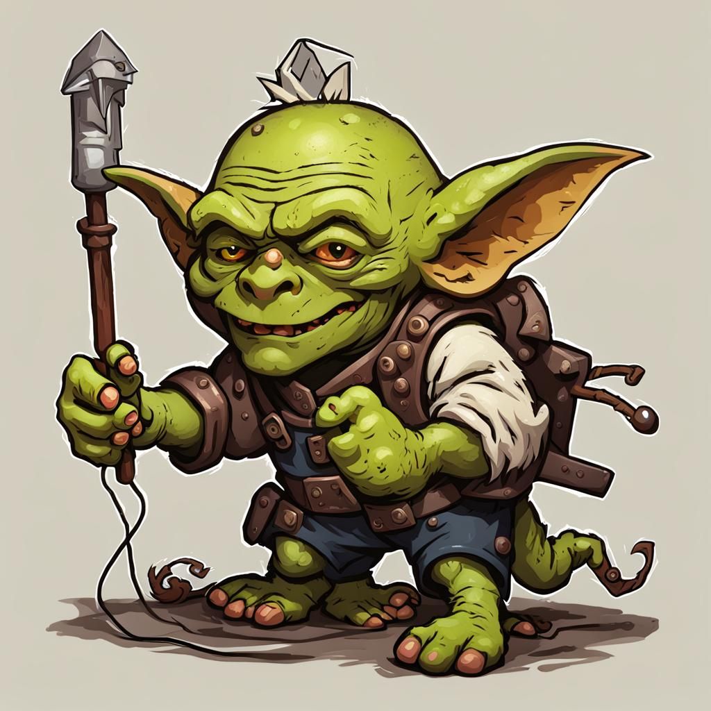 Goblin Electrician: A Fantasy Character Illustration