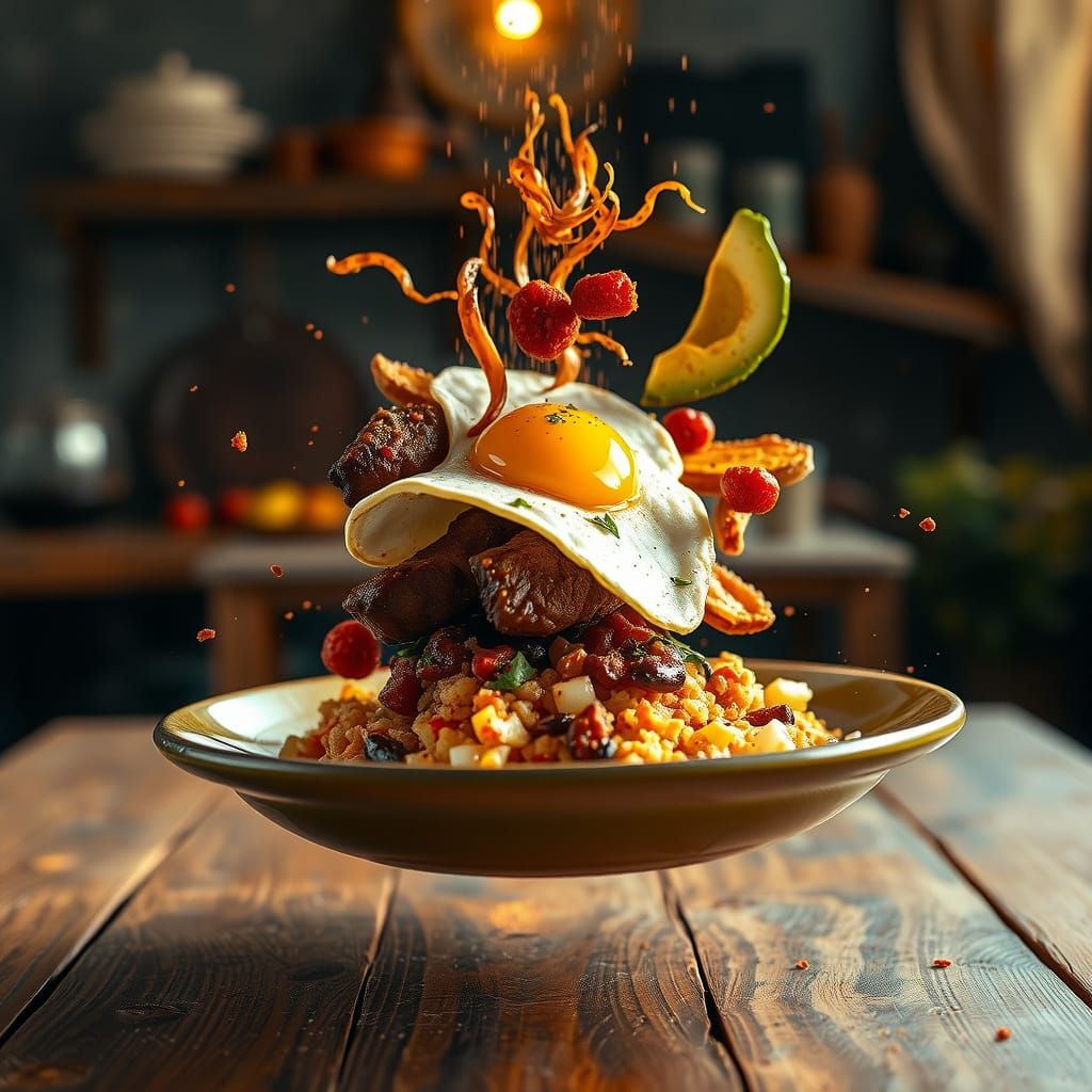 Floating Ingredients: A Culinary Still Life