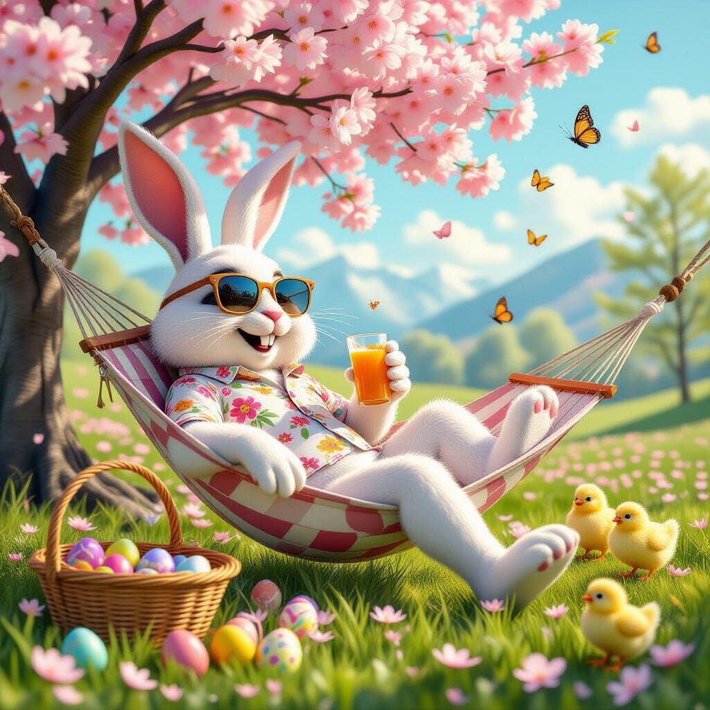 The Easter Bunny is finally taking a rare day off after a long season of delivering eggs. Instead of baskets and deadlin...