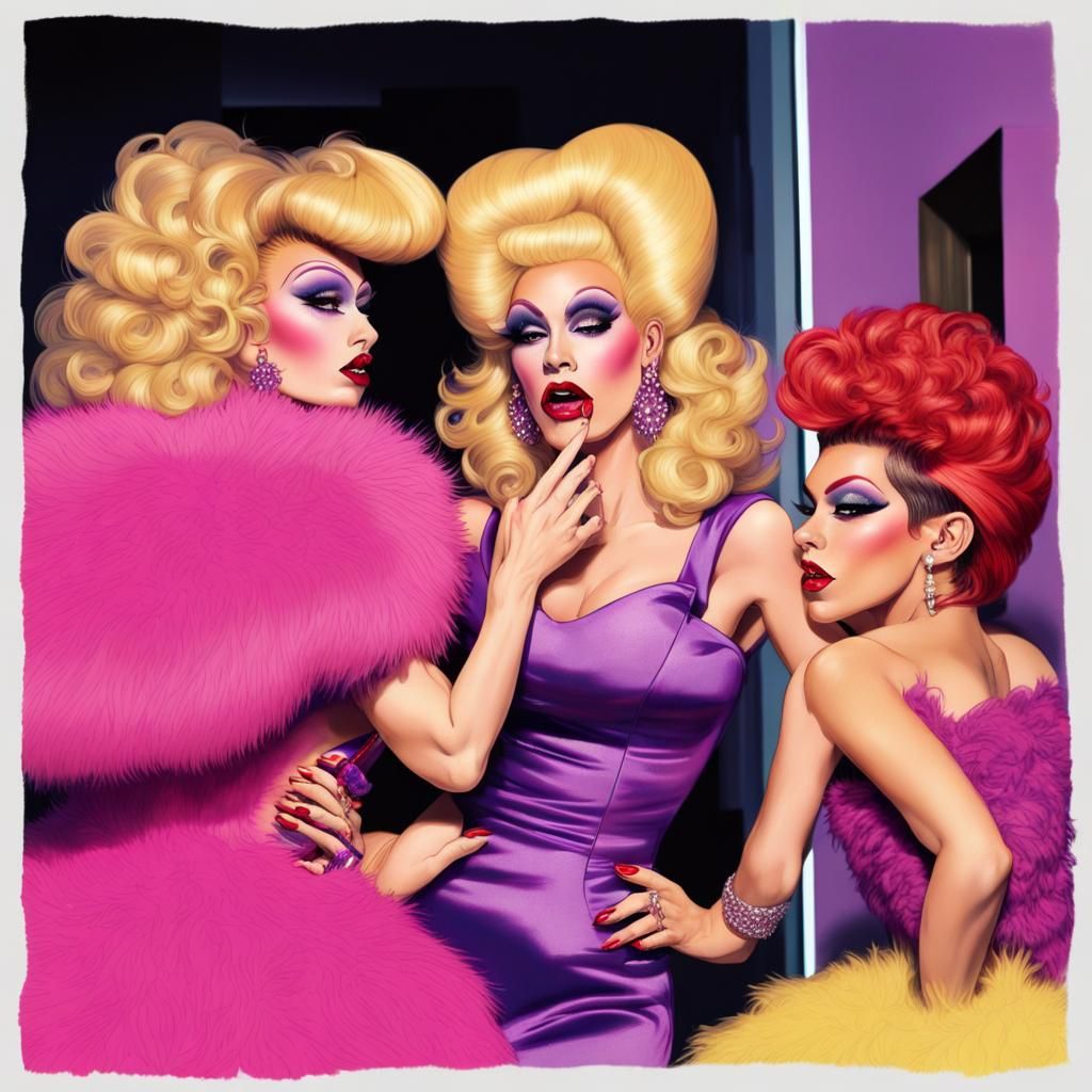 Drag Queens in Salon: Fantasy Concept Art