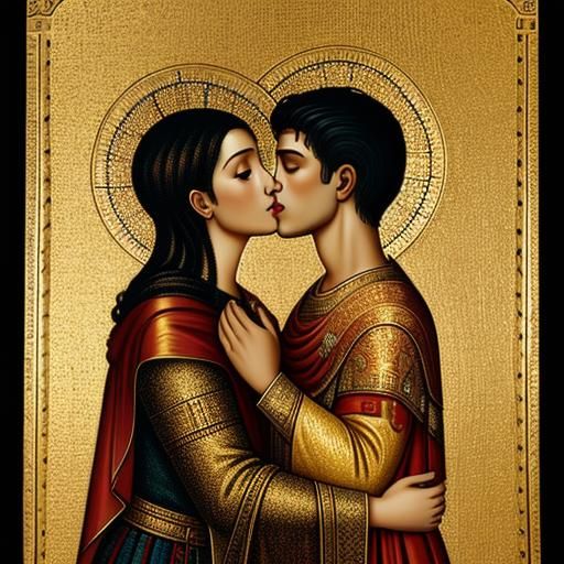 Byzantine Icon: The Kiss