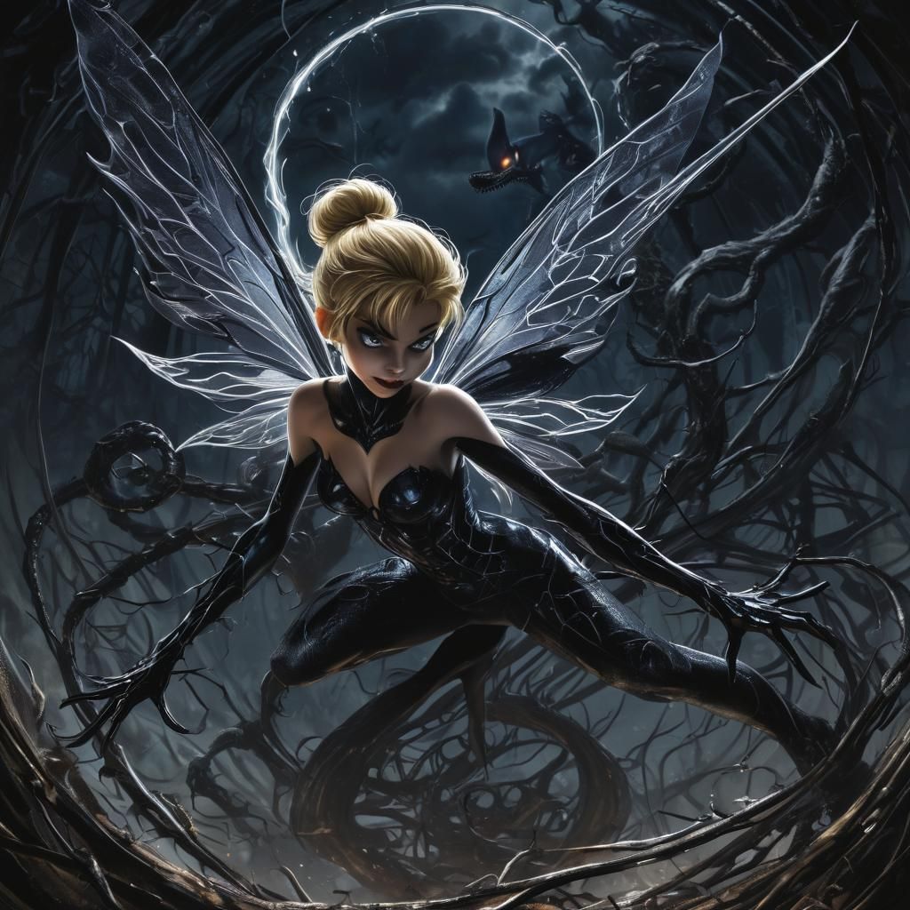 Ethereal Symbiote Goddess in Radiant Comic Book Art