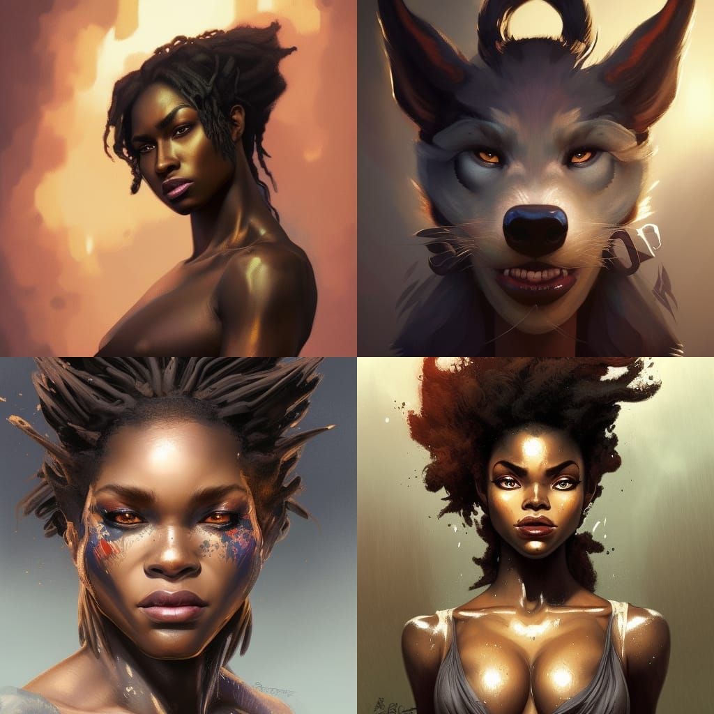 Hyperdetailed Werewolf Portrait in Artstation Style