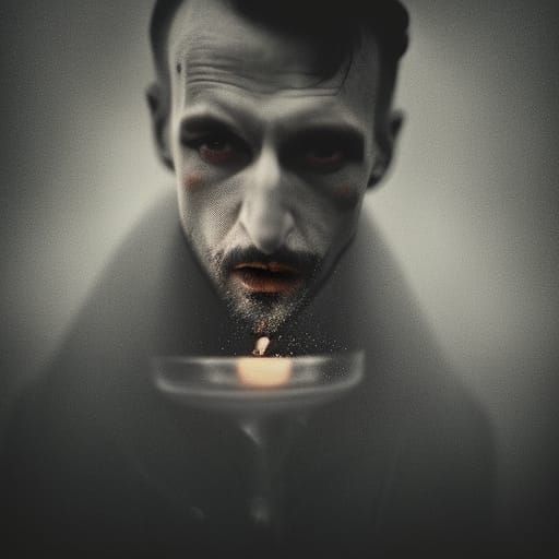 Hyperrealistic Portrait of Ryan George as Dracula