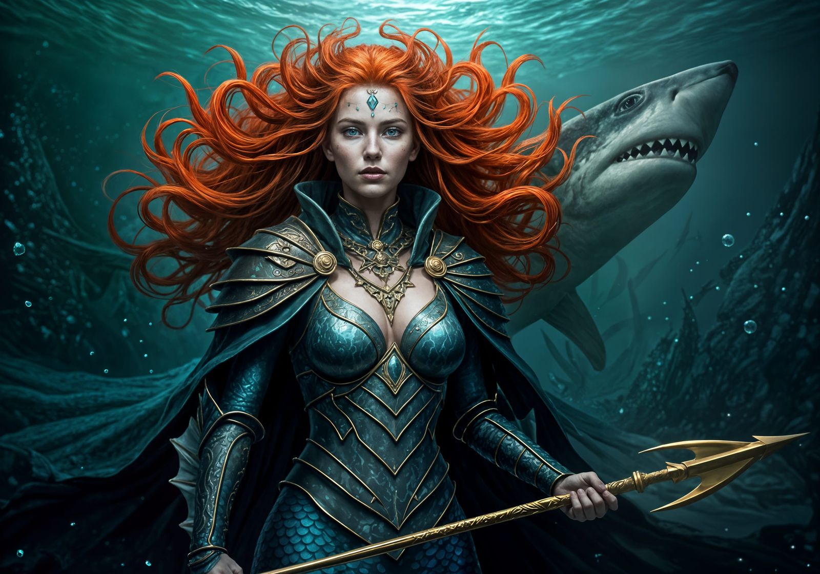 The Queen of the Sea with her Bodyguard