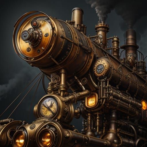 Steampunk Mosquito Rider on Mechanical Fly