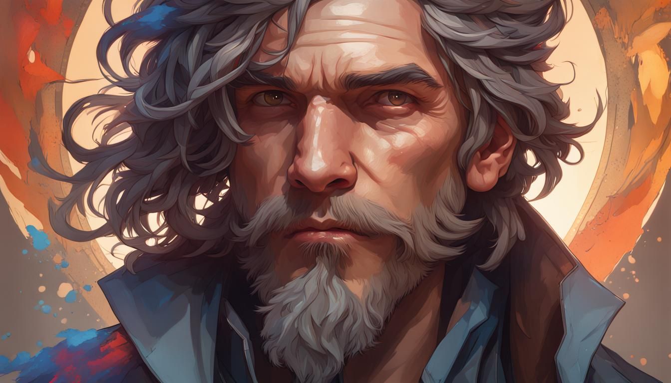 Detailed Portrait of a Man in Trending Art Style