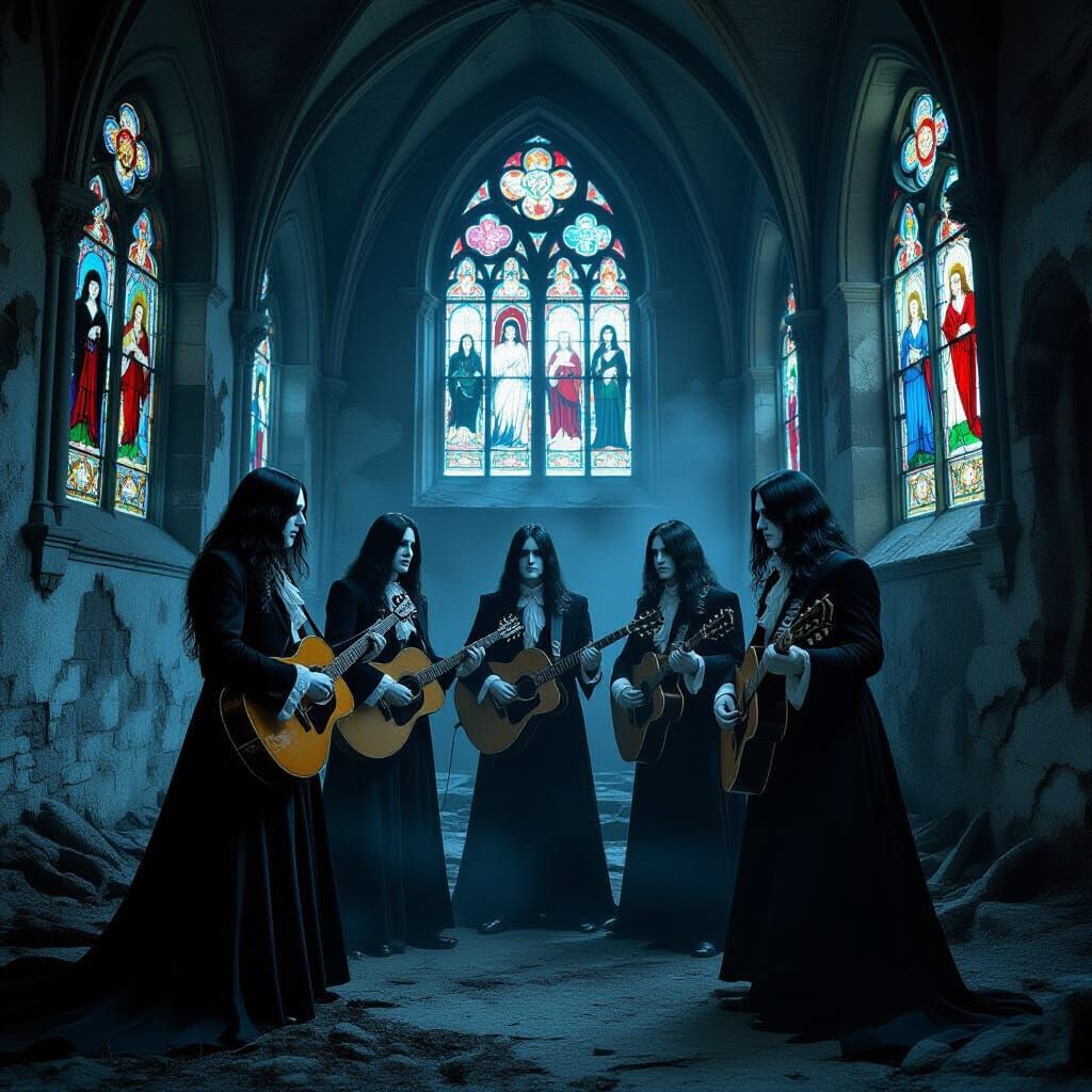 The Beatles in Gothic Horror Abbey, Dark Fantasy Style