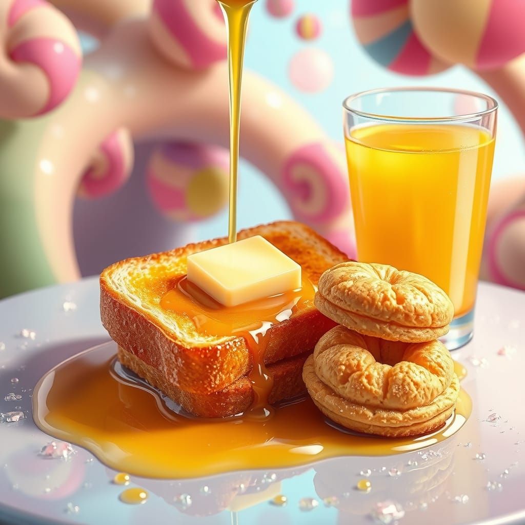 Fantastical Food Paradise in Vibrant Colors