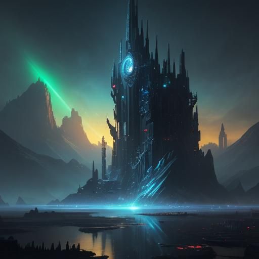 Futuristic Digital World Generator Splash Screen in Sci-Fi A...