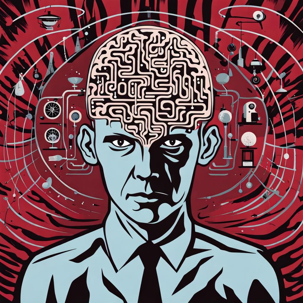 Abstract Visualization of Mind Control Concept