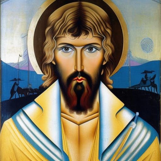 Shining Diamond Icon in Traditional Style